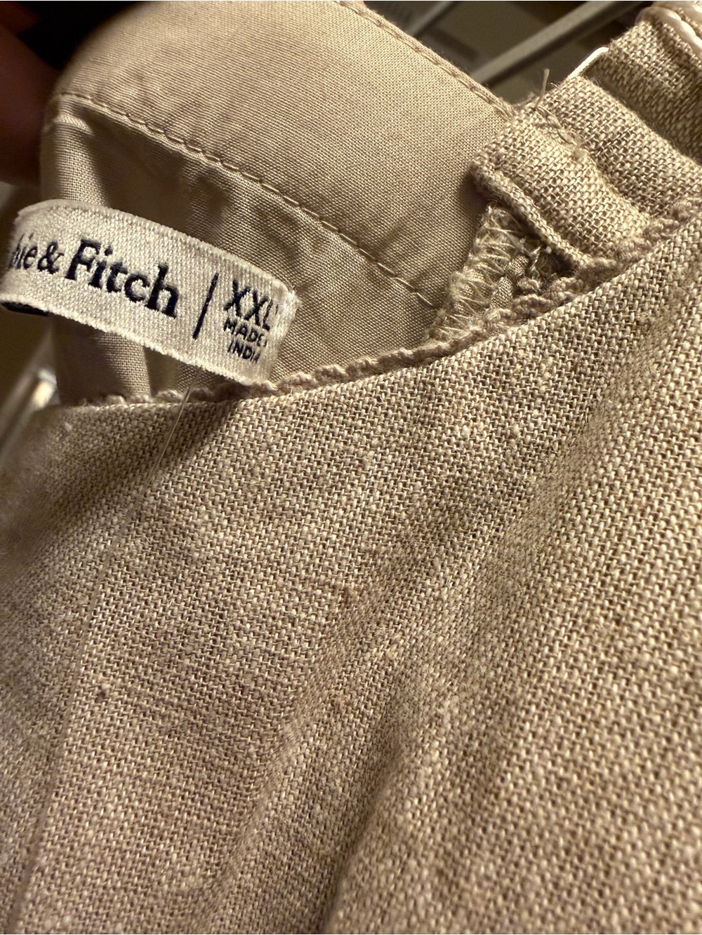Sleeveless Beige Linen Dress - Picture 11 of 11